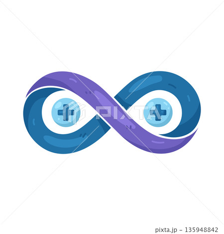 Illustration of Infinity with plusのイラスト素材 [135948842] - PIXTA
