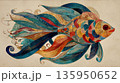 Colorful fish swimming in water 135950652