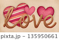 Colorful hearts and the word love 135950661