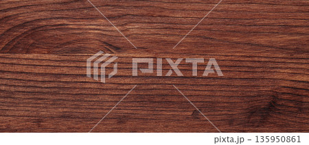 Dark Brown Natural Wood Grain Texture with Horizontal Pattern Rustic Background Surface 135950861