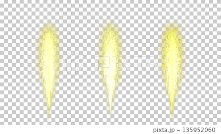 黃色煙火，背景透明，易於現場表演使用。 135952060