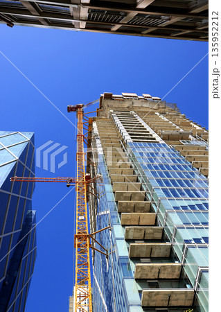 Construction of high-rise buildings in Tel Aviv. Israel Construction of high-rise buildings in Tel Aviv. Israel 135952212