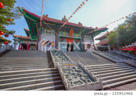 Thailand, Nonthaburi - January 28, 2026: A famous Chinese temple in Asia, Wat Leng Niao Yi Thailand, Nonthaburi - January 28, 2026: A famous Chinese temple in Asia, Wat Leng Niao Yi 135952468