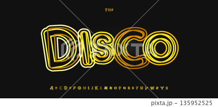 Outline Linear Font, Contour Stripes Alphabet, Golden Thread Letters, Linear Scribble Typeface, Groovy Disco Typography, Layered Lines Typographic Design. Abstract Bouncy Fonts. Vector Typeset Outline Linear Font, Contour Stripes Alphabet, Golden Thread Letters, Linear Scribble Typeface, Groovy Disco Typography, Layered Lines Typographic Design. Abstract Bouncy Fonts. Vector Typeset 135952525
