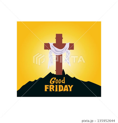 Print design holy Good Friday free vector illustration 135952644