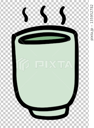 Hand drawn hot matcha drink mug for cafe, Japanese restaurant, drink menu, recipe decoration, sticker, department store, supermarket, mart, beverage, kitchenware, office snack, breakfast, lunch Hand drawn hot matcha drink mug for cafe, Japanese restaurant, drink menu, recipe decoration, sticker, department store, supermarket, mart, beverage, kitchenware, office snack, breakfast, lunch 135952782