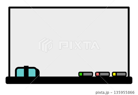 学校や塾の勉強でチョークで記入する黒板の素材イラスト 135955866