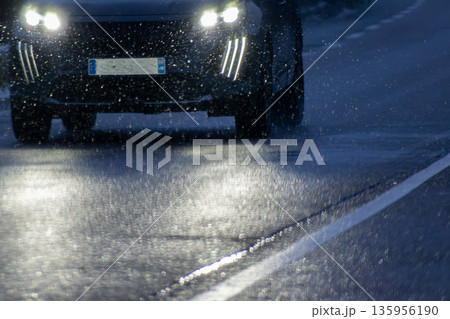 Transport concept, car driving outdoors 135956190