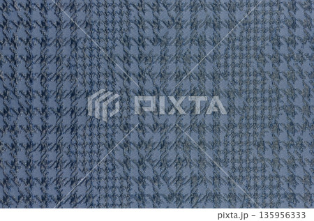 Dark Navy Blue 3D Textured Houndstooth Fabric 135956333
