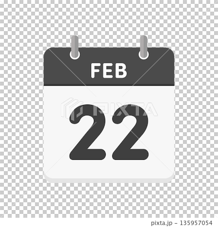 2月22日,2月22日每日日曆圖示 - 簡潔的黑白英文日曆(2月22日) 2月22日,2月22日每日日曆圖示 - 簡潔的黑白英文日曆(2月22日) 135957054