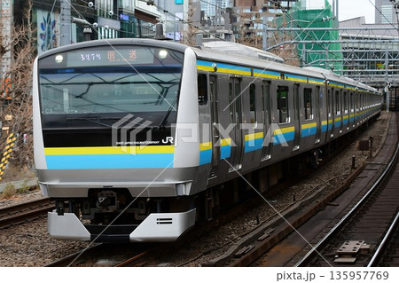 E233系0番台マリC3編成房総色　東京総合車両センター出場 135957769
