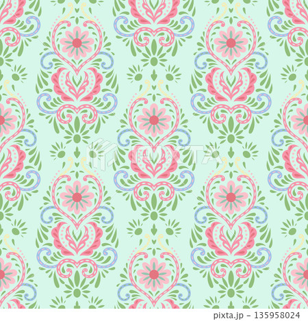 Light Folk Stripe Ornament Print 135958024