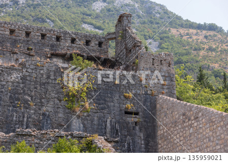 Ruined Saint Cross Fortress of Perast, Montenegro Ruined Saint Cross Fortress of Perast, Montenegro 135959021