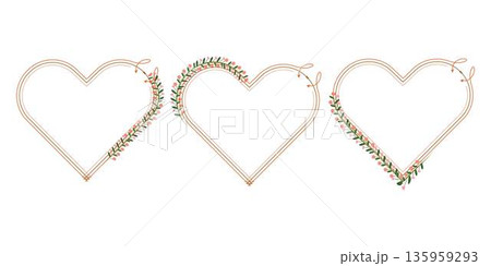Decorative floral heart wreath frame made of leaves and small flowers, perfect for romantic designs, wedding invitations, Valentine backgrounds, greeting cards, and love themed creative projects. Decorative floral heart wreath frame made of leaves and small flowers, perfect for romantic designs, wedding invitations, Valentine backgrounds, greeting cards, and love themed creative projects. 135959293