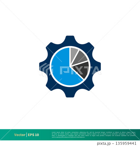 Cogwheel, Gear Pie Chart Icon Vector Logo Template Illustration Design. Vector EPS 10. Cogwheel, Gear Pie Chart Icon Vector Logo Template Illustration Design. Vector EPS 10. 135959441