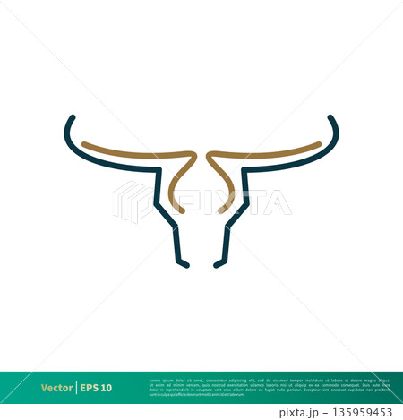 Bull Horn Vector Icon Logo Template Illustration Design. Vector EPS 10. 135959453