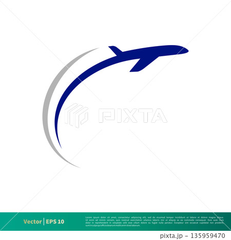 Airplane Aviation Vector Icon Logo Template Illustration Design. Vector EPS 10. 135959470
