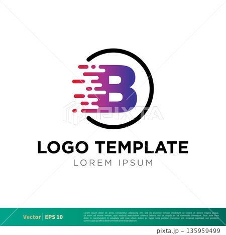 B Letter Icon Vector Logo Template Illustration Design. Vector EPS 10. 135959499