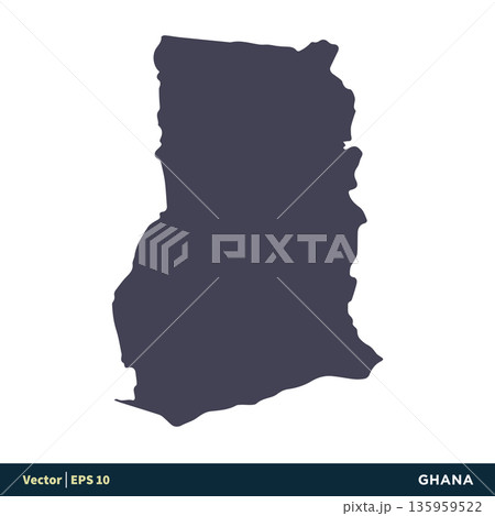 Ghana - Africa Countries Map Icon Vector Logo Template Illustration Design. Vector EPS 10. Ghana - Africa Countries Map Icon Vector Logo Template Illustration Design. Vector EPS 10. 135959522
