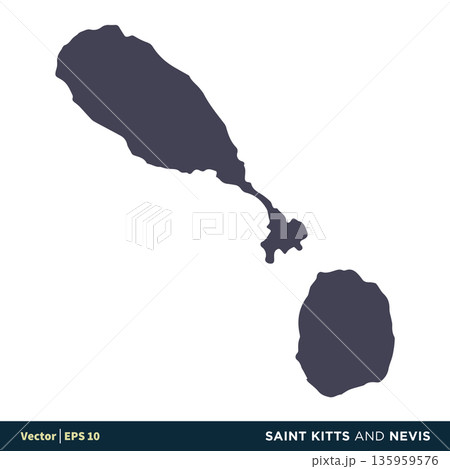 Saint Kitts and Nevis - North America Countries Map Icon Vector Logo Template Illustration Design. Vector EPS 10. Saint Kitts and Nevis - North America Countries Map Icon Vector Logo Template Illustration Design. Vector EPS 10. 135959576