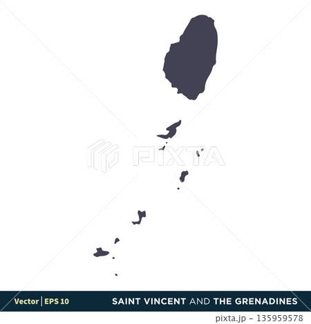 Saint Vincent and the Grenadines - North America Countries Map Icon Vector Logo Template Illustration Design. Vector EPS 10. Saint Vincent and the Grenadines - North America Countries Map Icon Vector Logo Template Illustration Design. Vector EPS 10. 135959578