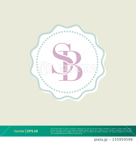 S B Letter Vintage Emblem Icon Vector Logo Template Illustration Design. Vector EPS 10. 135959599