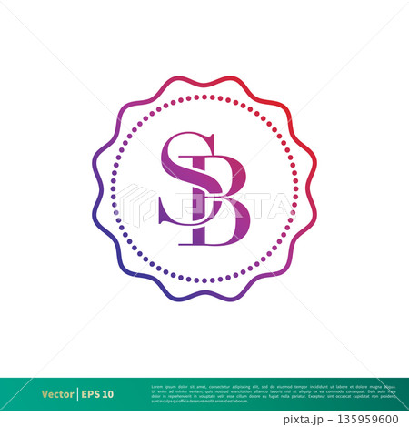 S B Letter Vintage Emblem Icon Vector Logo Template Illustration Design. Vector EPS 10. S B Letter Vintage Emblem Icon Vector Logo Template Illustration Design. Vector EPS 10. 135959600