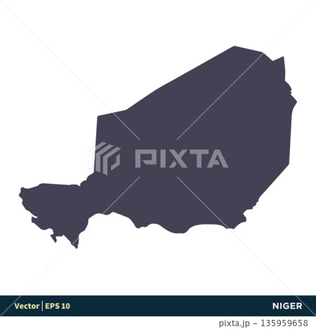 Niger - Africa Countries Map Icon Vector Logo Template Illustration Design. Vector EPS 10. Niger - Africa Countries Map Icon Vector Logo Template Illustration Design. Vector EPS 10. 135959658