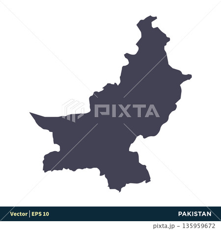 Pakistan - Asia Countries Map Icon Vector Logo Template Illustration Design. Vector EPS 10. Pakistan - Asia Countries Map Icon Vector Logo Template Illustration Design. Vector EPS 10. 135959672