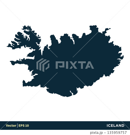 Iceland - Europe Countries Map Vector Icon Template Illustration Design. Vector EPS 10. Iceland - Europe Countries Map Vector Icon Template Illustration Design. Vector EPS 10. 135959757