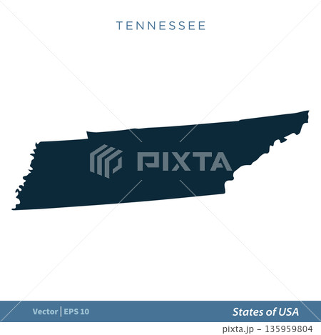 Tennessee - States of US Map Icon Vector Template Illustration Design. Vector EPS 10. Tennessee - States of US Map Icon Vector Template Illustration Design. Vector EPS 10. 135959804