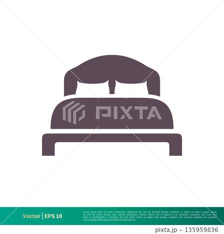 Hotel, Motel, Bed Icon Vector Logo Template Illustration Design. Vector EPS 10. Hotel, Motel, Bed Icon Vector Logo Template Illustration Design. Vector EPS 10. 135959836