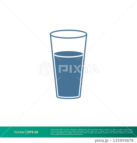 Glass Icon Vector Logo Template Illustration Design. Vector EPS 10. 135959876