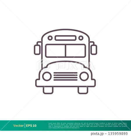School Bus, Transportation Icon Vector Logo Template Illustration Design. Vector EPS 10. 135959893