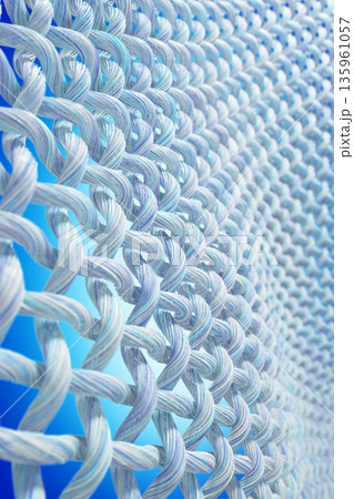 Close-up of fabric interlaced fiber. Close-up of fabric interlaced fiber. 135961057