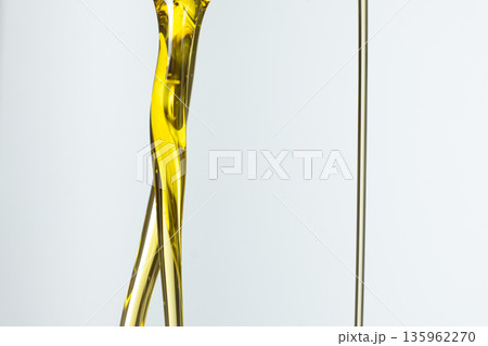 Macro Texture of Olive Oil, Flow Texture Background Macro Texture of Olive Oil, Flow Texture Background 135962270