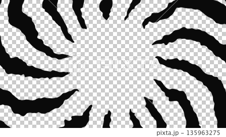 ゆがんだ集中線_16:9 ゆがんだ集中線_16:9 135963275