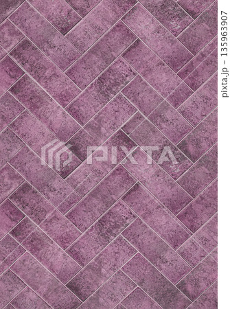 Textured Pink Tile with Classic Pattern for Wall and Floor 135963907