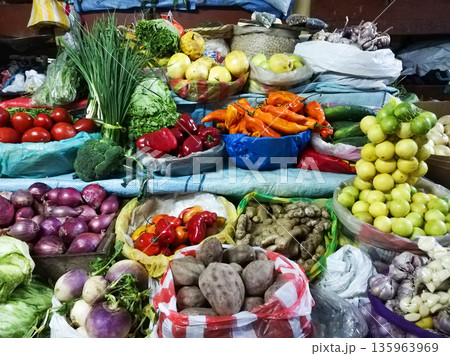 A table full of vegetables and fruits 135963969