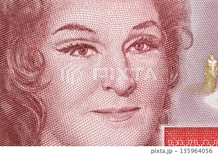 Birgit Nilsson a closeup portrait from Swedish money Birgit Nilsson a closeup portrait from Swedish money 135964056