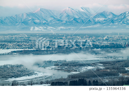 気嵐と日高山脈 135964336