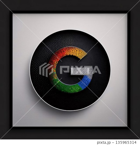 3d illustration of the letter G in a circle on a black background 3d illustration of the letter G in a circle on a black background 135965314