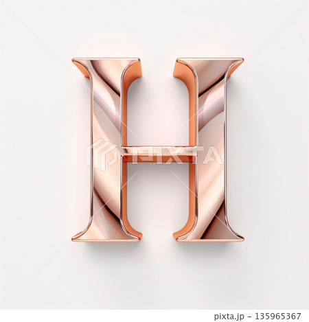 Metal font Letter H lowercase. 3D render font with shadow isolated on white background Metal font Letter H lowercase. 3D render font with shadow isolated on white background 135965367