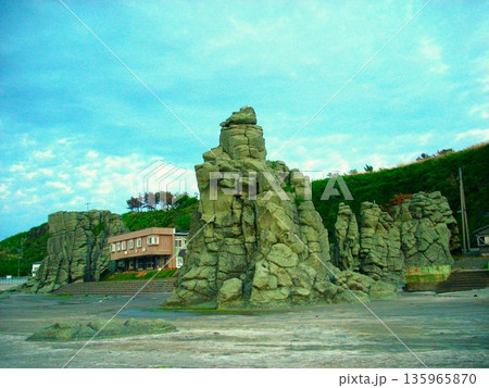 千畳敷の夕 深浦町 青森県 千畳敷の夕 深浦町 青森県 135965870