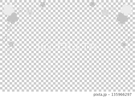 Gray cherry blossom and petal frame 135966297