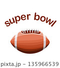 Super Bowl vector illustration with American ball 135966539