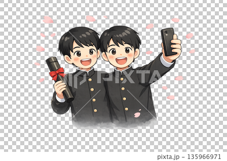 卒業式のイラスト素材 135966971