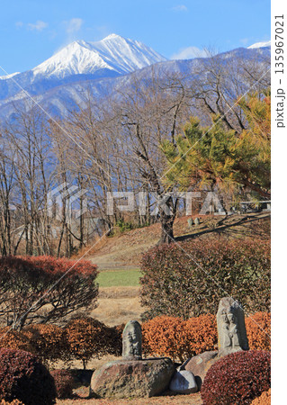 安曇野穂高　水色の時道祖神 135967021