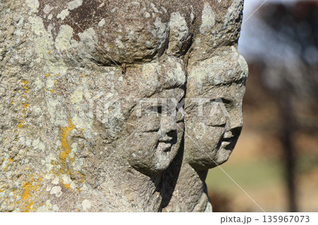 安曇野穂高　水色の時道祖神 135967073