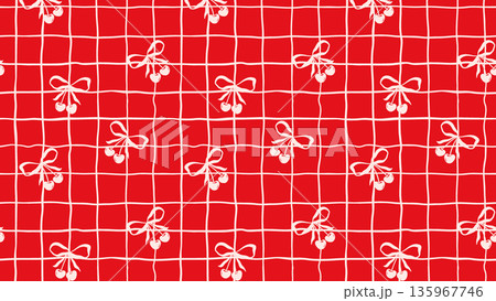 Cherries and Bows Pattern on Red Grid Vector Seamless Pattern, Girly Coquette for Valentines Day Love Gift Wrapping or Greeting Cards, Fabric Textile Print Horizontal Banner Panoramic Backdrop Cherries and Bows Pattern on Red Grid Vector Seamless Pattern, Girly Coquette for Valentines Day Love Gift Wrapping or Greeting Cards, Fabric Textile Print Horizontal Banner Panoramic Backdrop 135967746